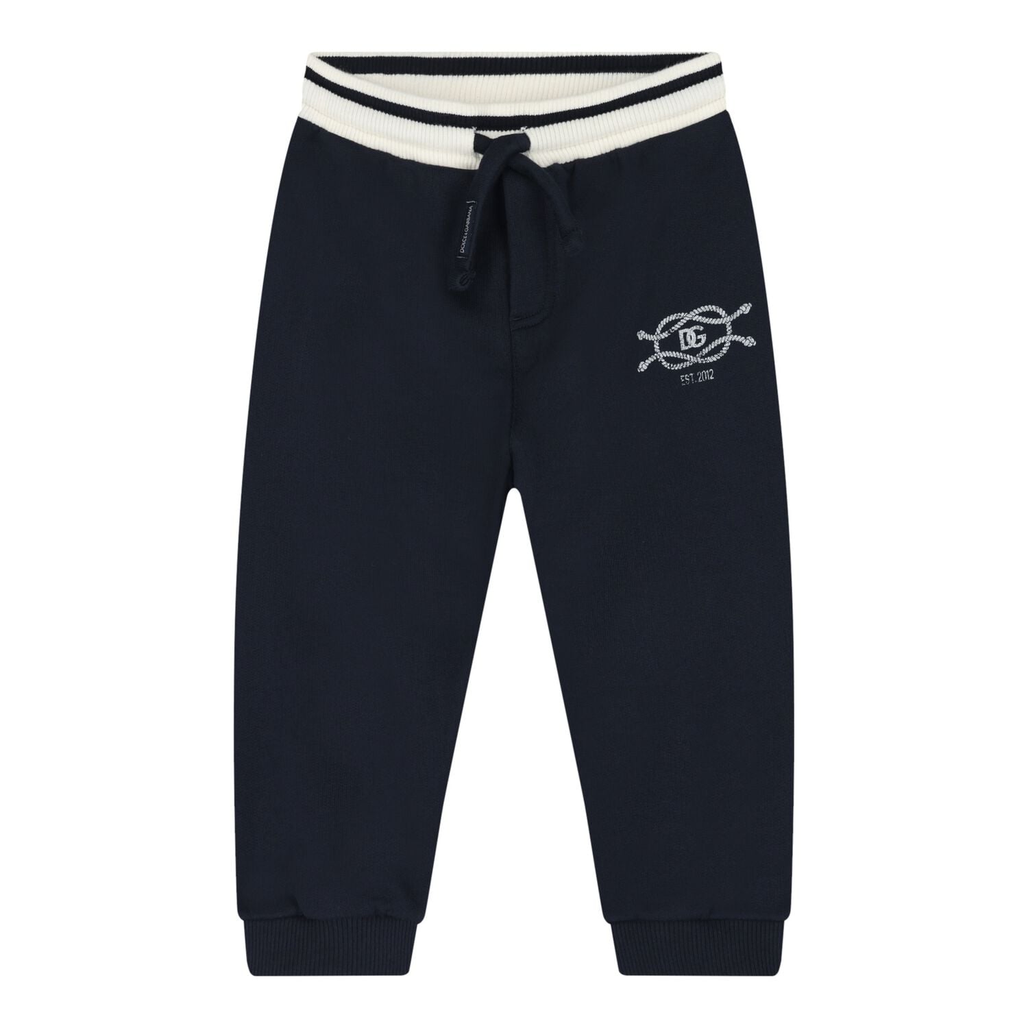 Baby Boys Navy Blue Logo Joggers, 1, hi-res