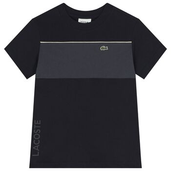 Boys Navy Blue Logo T-Shirt