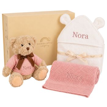 Girls Pink Welcome Little One Baby Gift Set