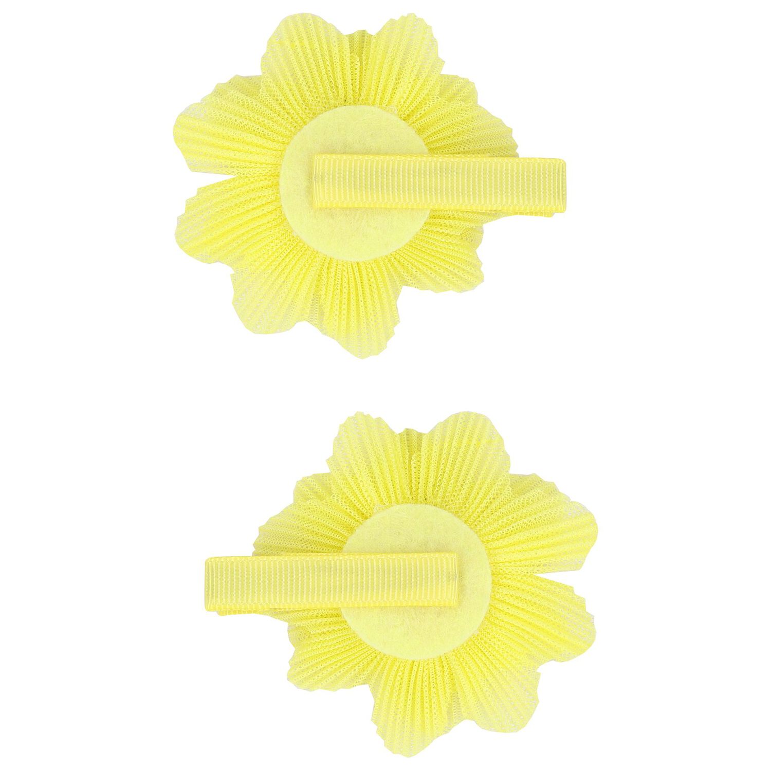 Girls Yellow Flower Hairclips ( 2-Pack ), 1, hi-res