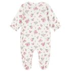 Baby Girls White & Pink Babygrows ( 2-Pack ), 1, hi-res