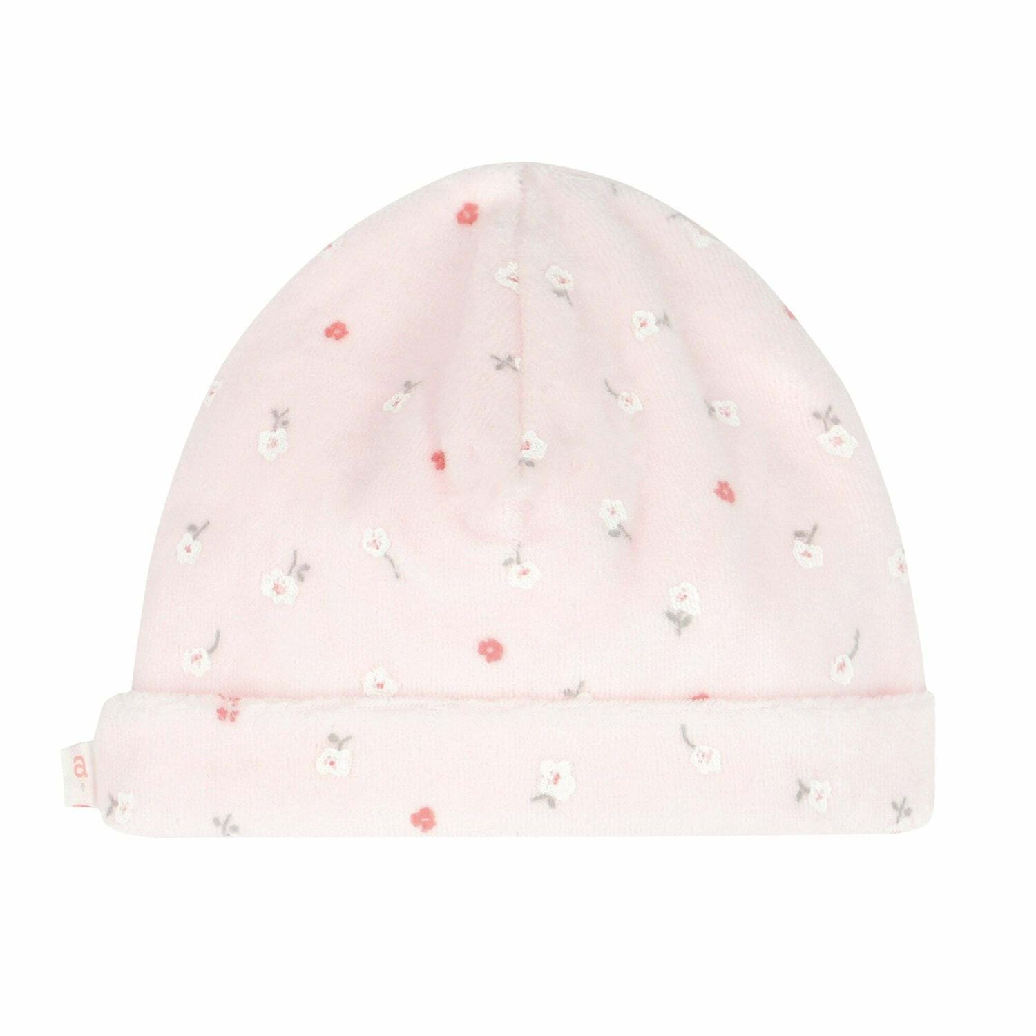 Baby Girls Pink Printed Velour Hat, 2, hi-res image number null