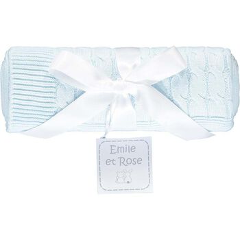 Baby Boys Blue Knit Blanket