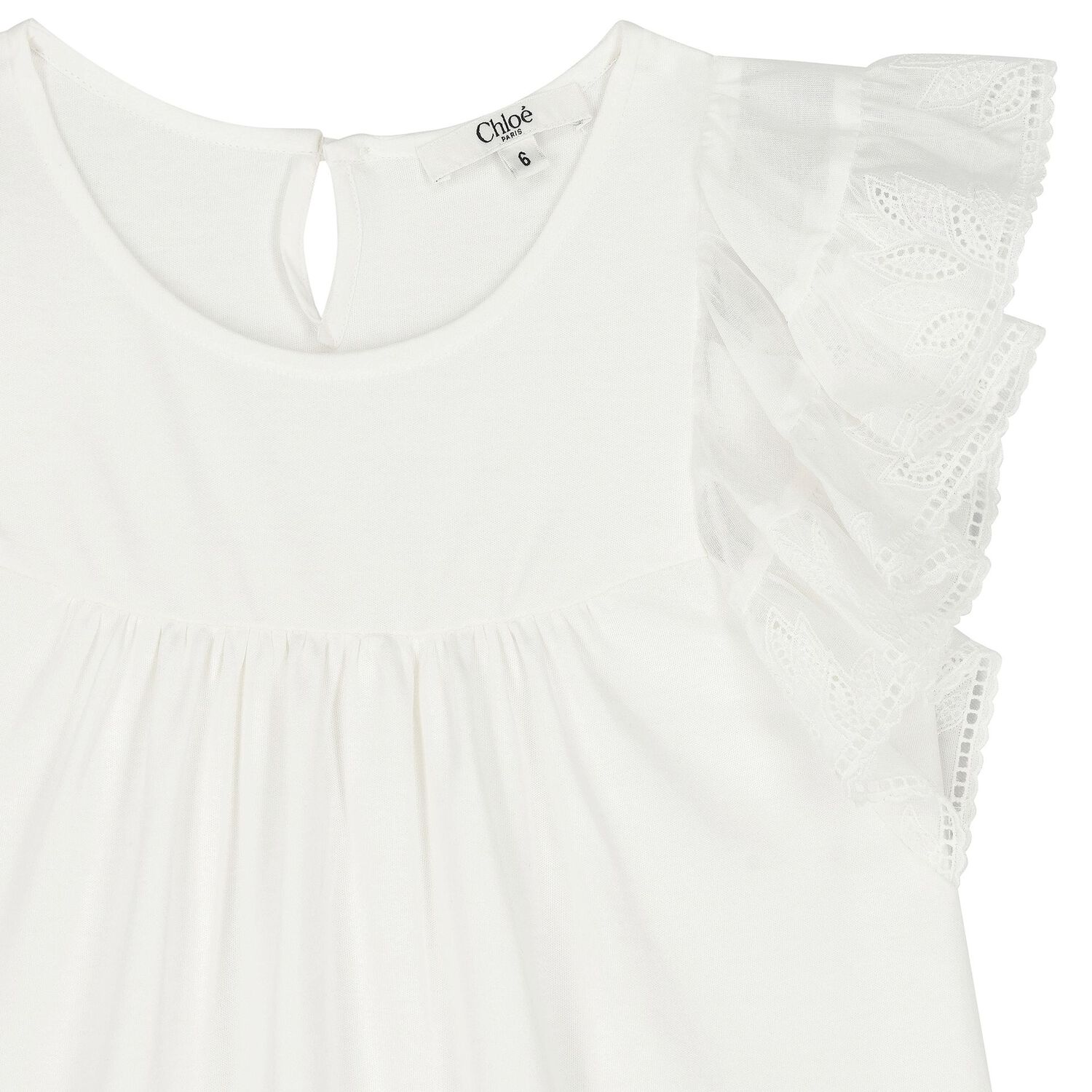 Girls Ivory Logo Dress, 1, hi-res