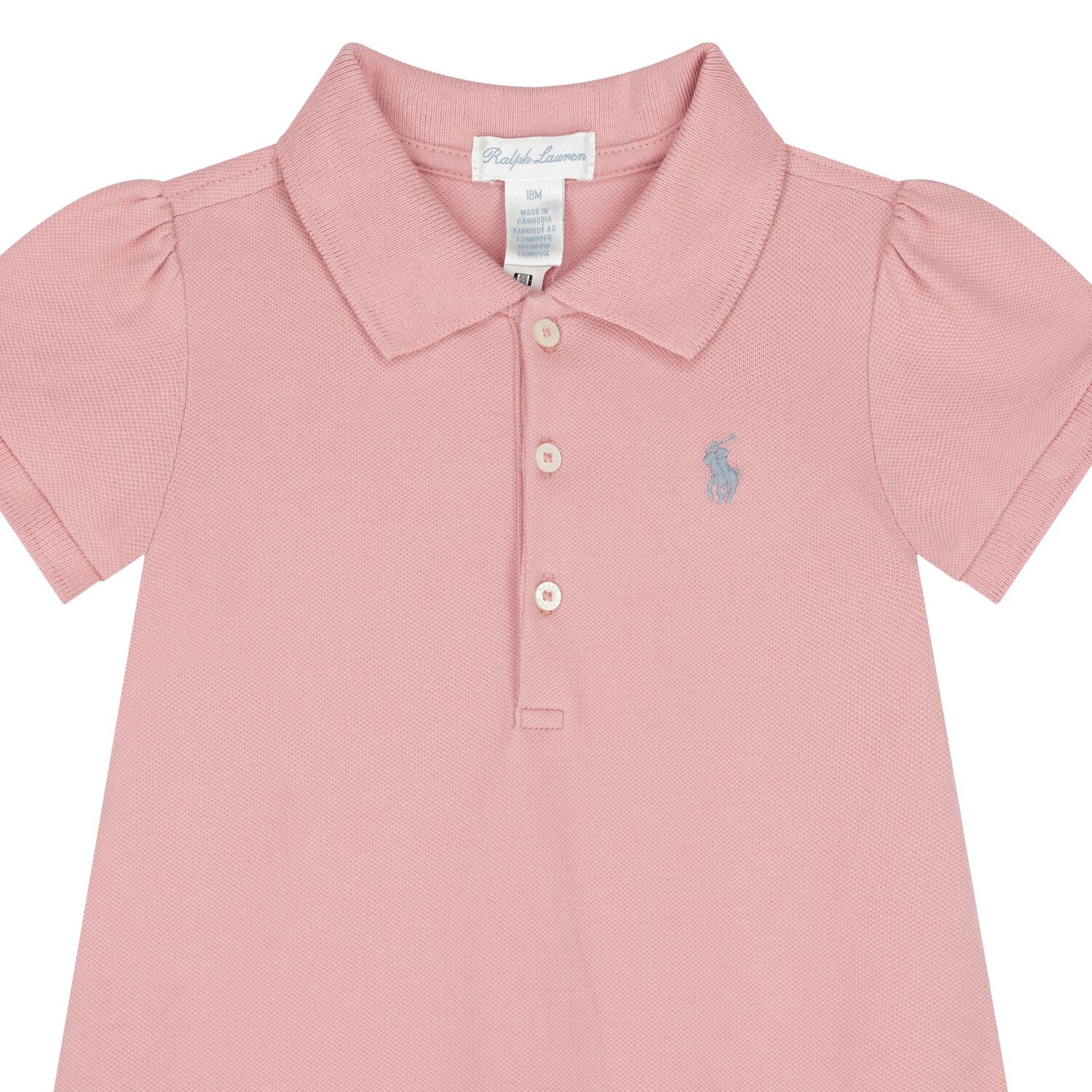 Baby Girls Pink Logo Polo Dress Set, 1, hi-res