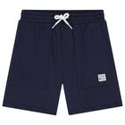 Boys Blue, White & Navy Blue Shorts Set, 2, hi-res