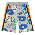 Boys Grey Logo Shorts, 1, hi-res