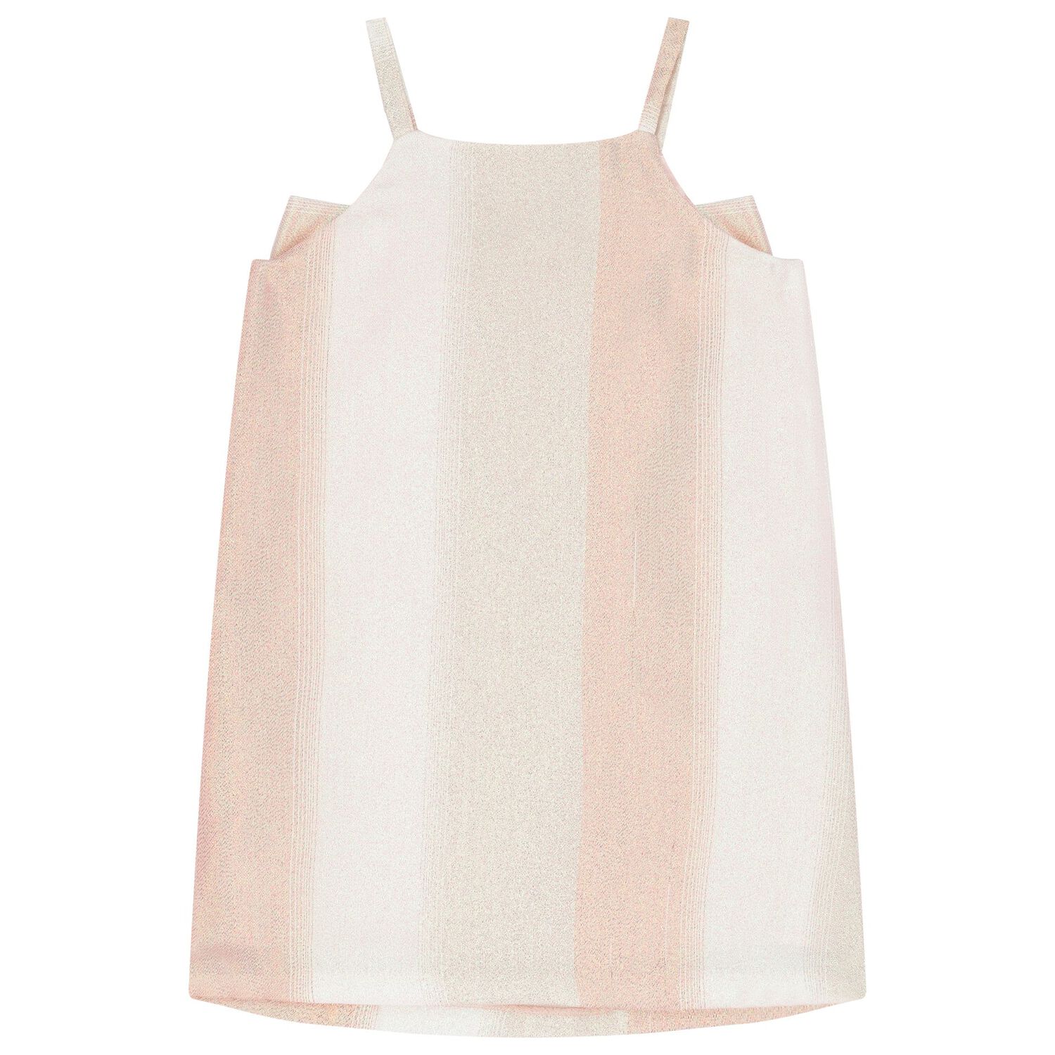 Girls Pink Bow Iridescent Dress, 1, hi-res
