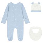 Baby Boys Blue & White Babygrow Gift Set, 3, hi-res