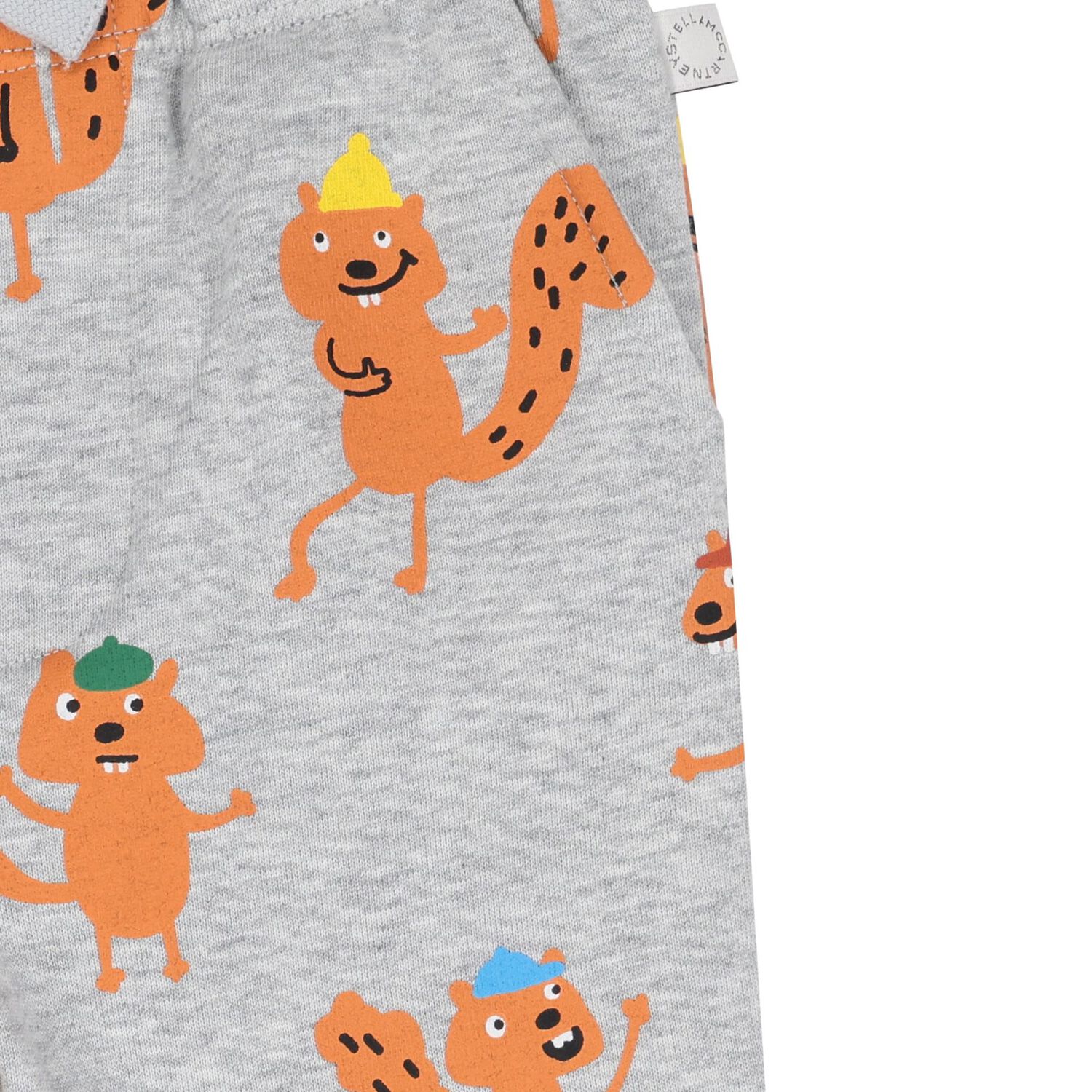 بنطال رياضي رمادي بطبعة سنجاب للأولاد الصغار, 1, hi-res