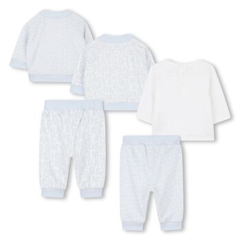 Younger Boys Blue & White Reversible Tracksuit Set