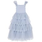 Girls Blue Embellished Tutu Dress, 1, hi-res