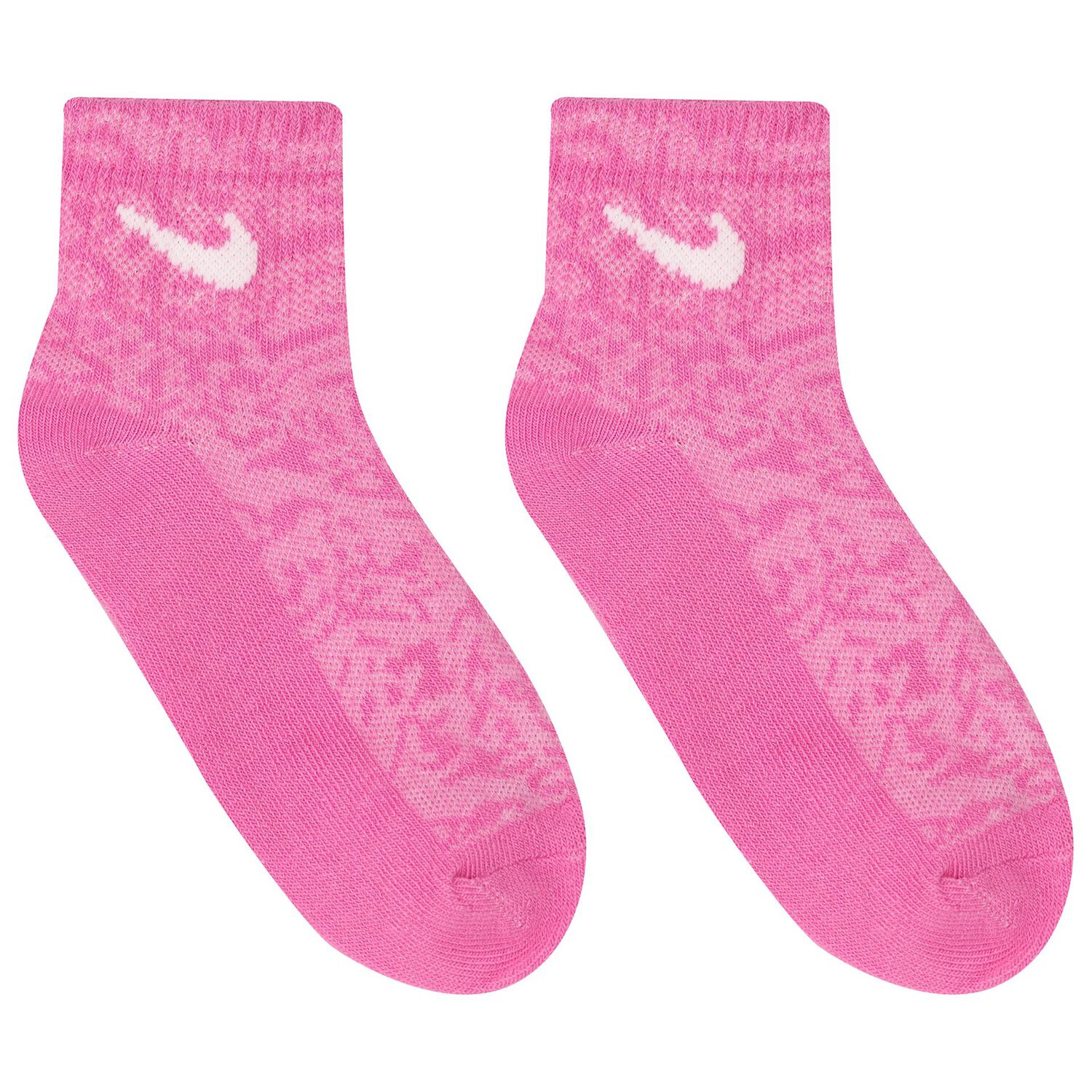 Girls White & Pink Logo Socks ( 6-Pack ), 1, hi-res image number null