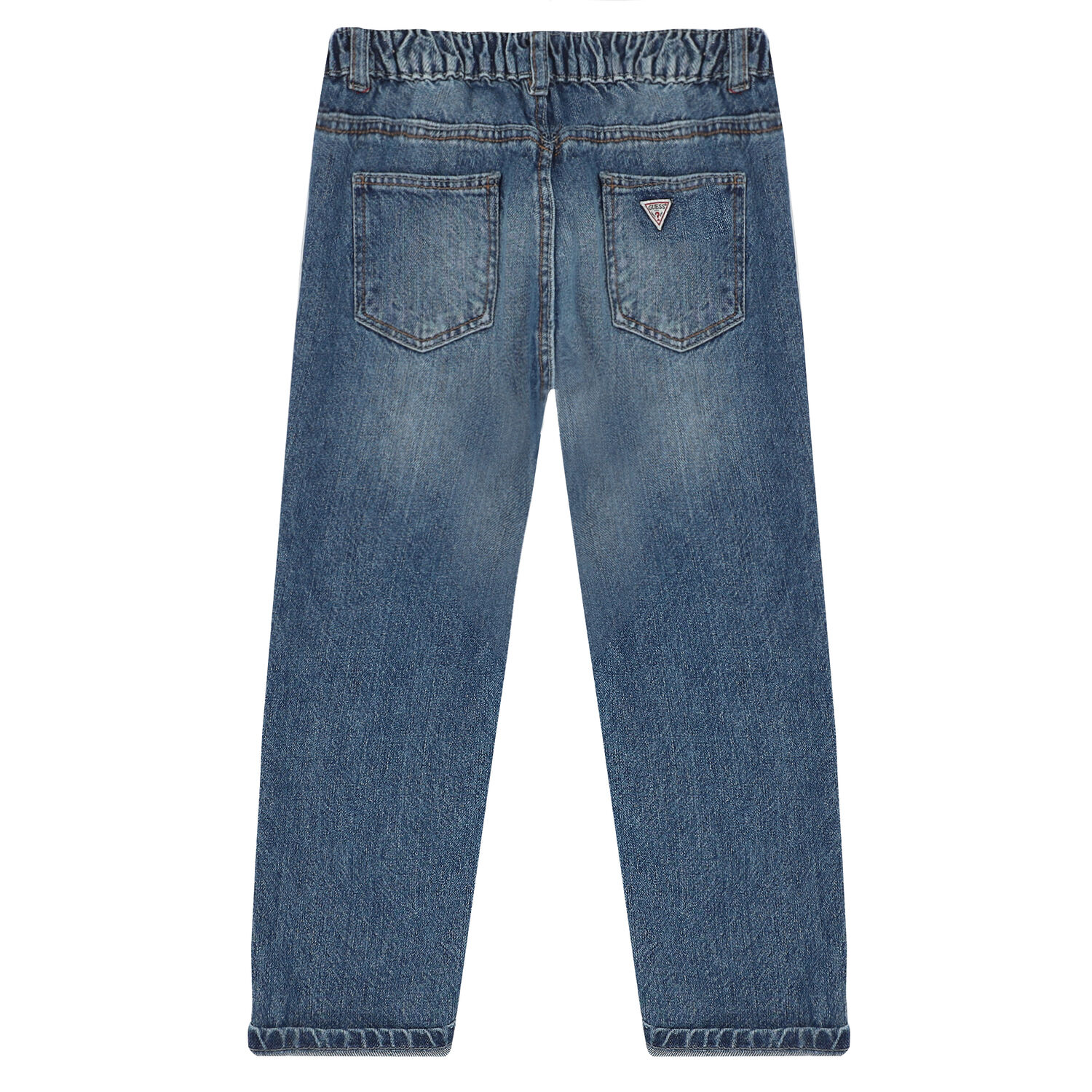 Younger Boys Blue Logo Denim Jeans, 1, hi-res