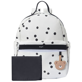 Ivory & Black Spotted Baby Changing Backpack