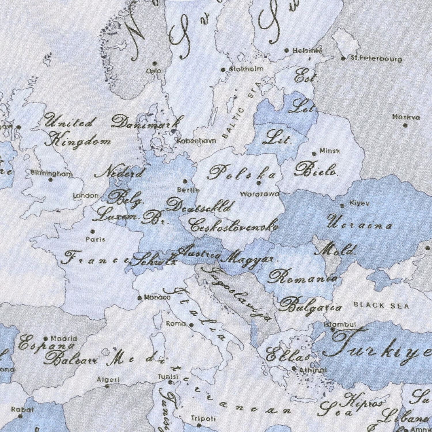 طقم هدية مدس للأولاد بطبعة الخريطة باللون الأبيض و الأزرق, 2, hi-res