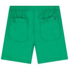 Boys Green Logo Shorts, 2, hi-res