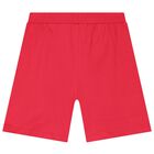 Girls White & Red Floral Shorts Set, 1, hi-res