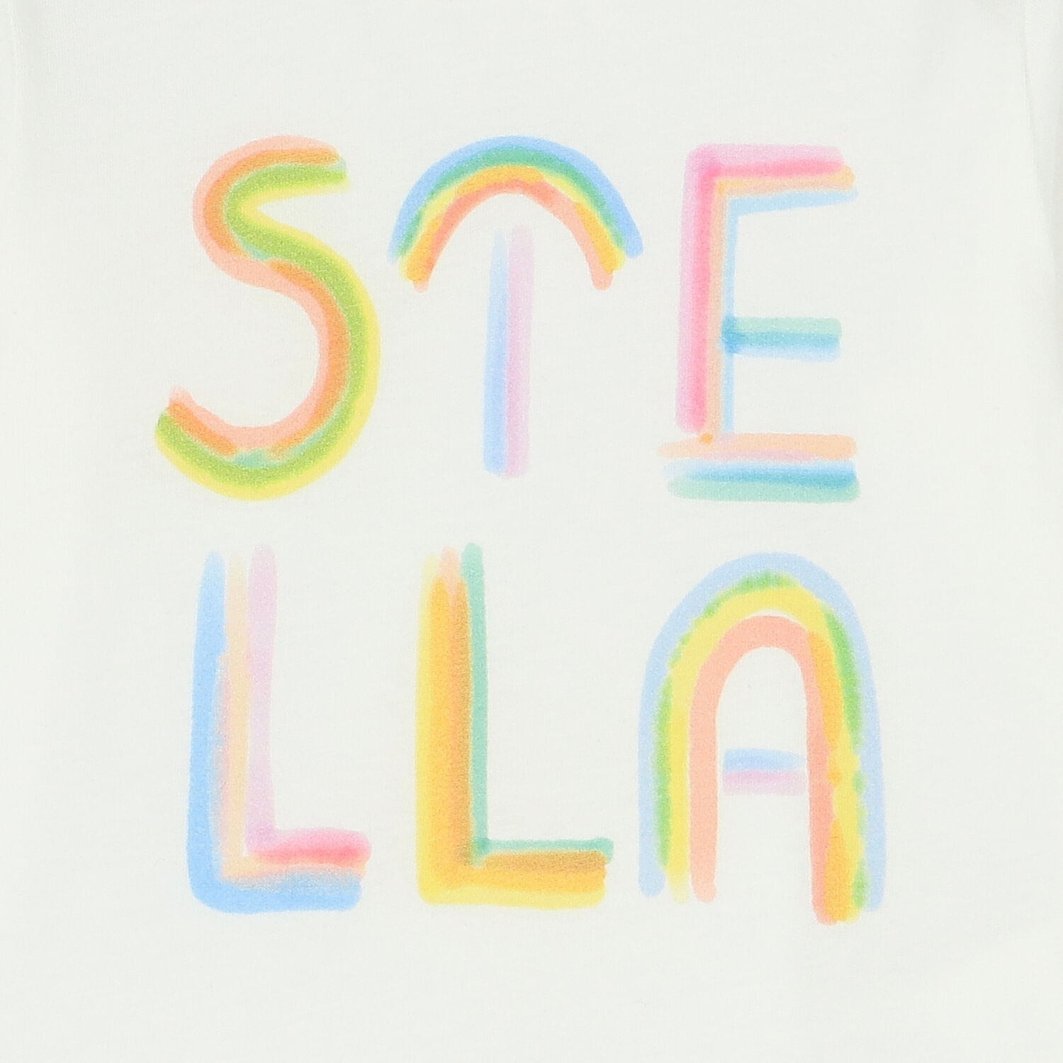 Younger Girls Ivory Rainbow Logo Long Sleeve Top, 2, hi-res image number null