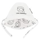 Baby Boys White Logo Reversible Logo Hat, 1, hi-res