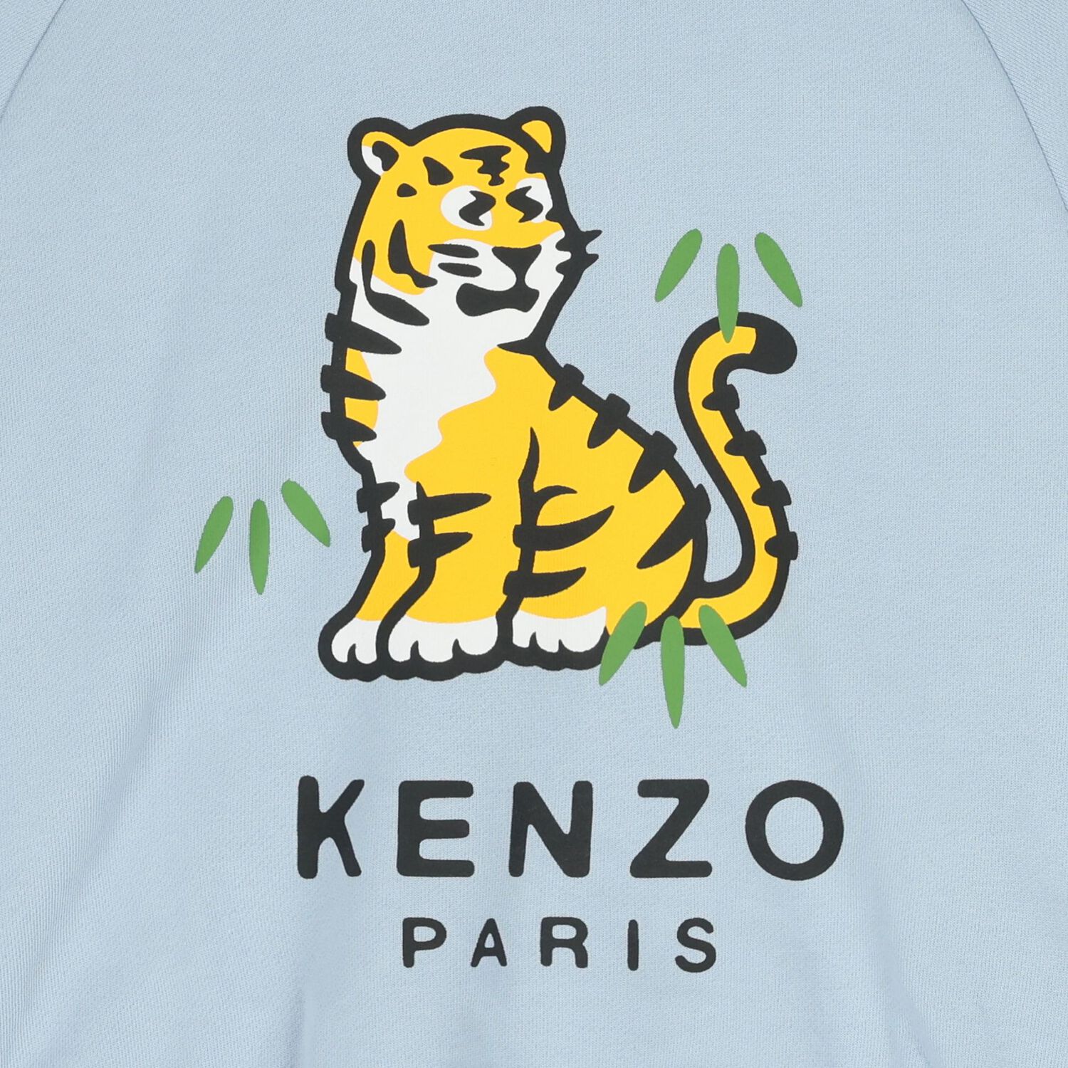 توب هودى اولاد بالشعار بطبعه نمر باللون الازرق , 1, hi-res