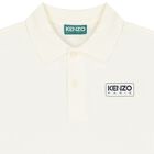 Boys Ivory Logo Polo Shirt, 1, hi-res
