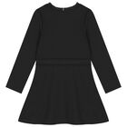 فستان بنات بالشعار باللون الكحلى , 1, hi-res