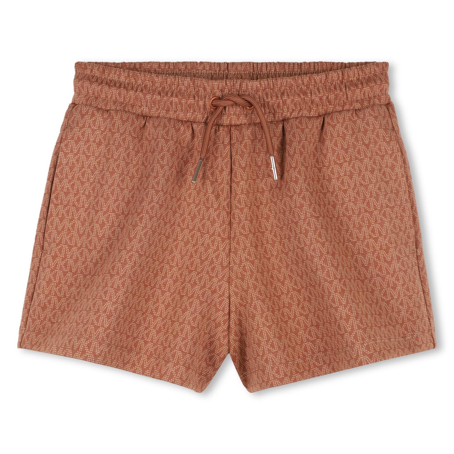 شورت بنات بالشعار باللون البنى , 1, hi-res