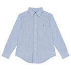 قميص كتان أزرق للأولاد, 1, hi-res