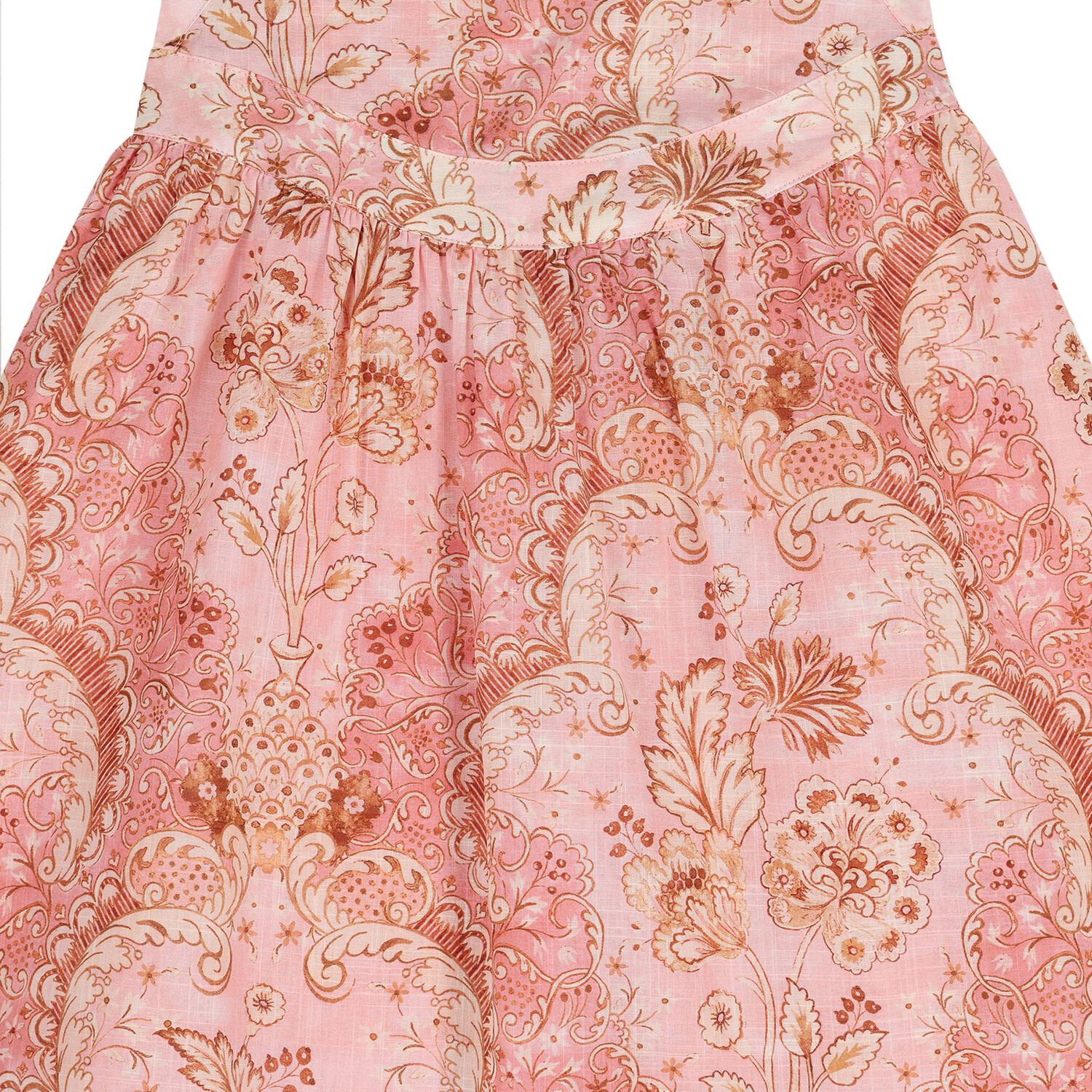 Girls Pink Floral Halter Dress, 1, hi-res