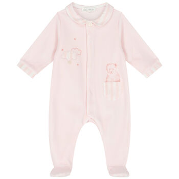 Baby Girls Pink Bear Babygrow