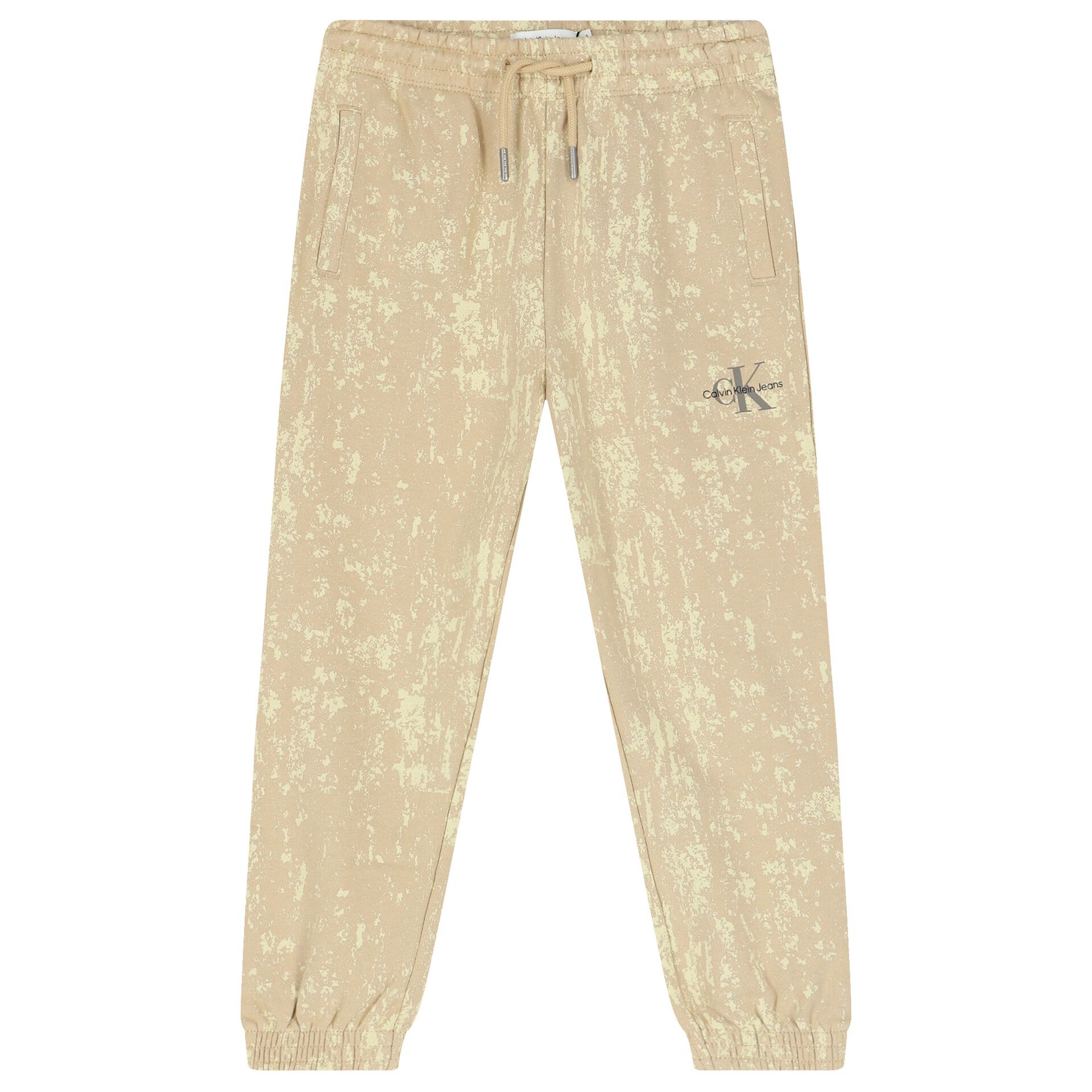 Calvin Klein Boys Beige Logo Joggers Junior Couture UAE