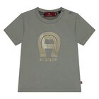 تي شيرت بشعار باللون أخضر للأولاد , 2, hi-res