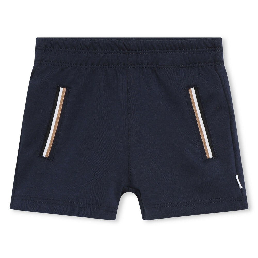 BOSS Baby Boys Blue Logo Polo Shorts Set Junior Couture UAE