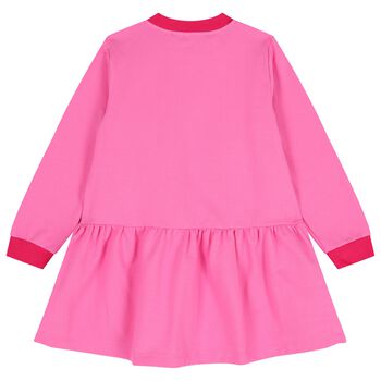Girls Pink Embroidered Floral Dress