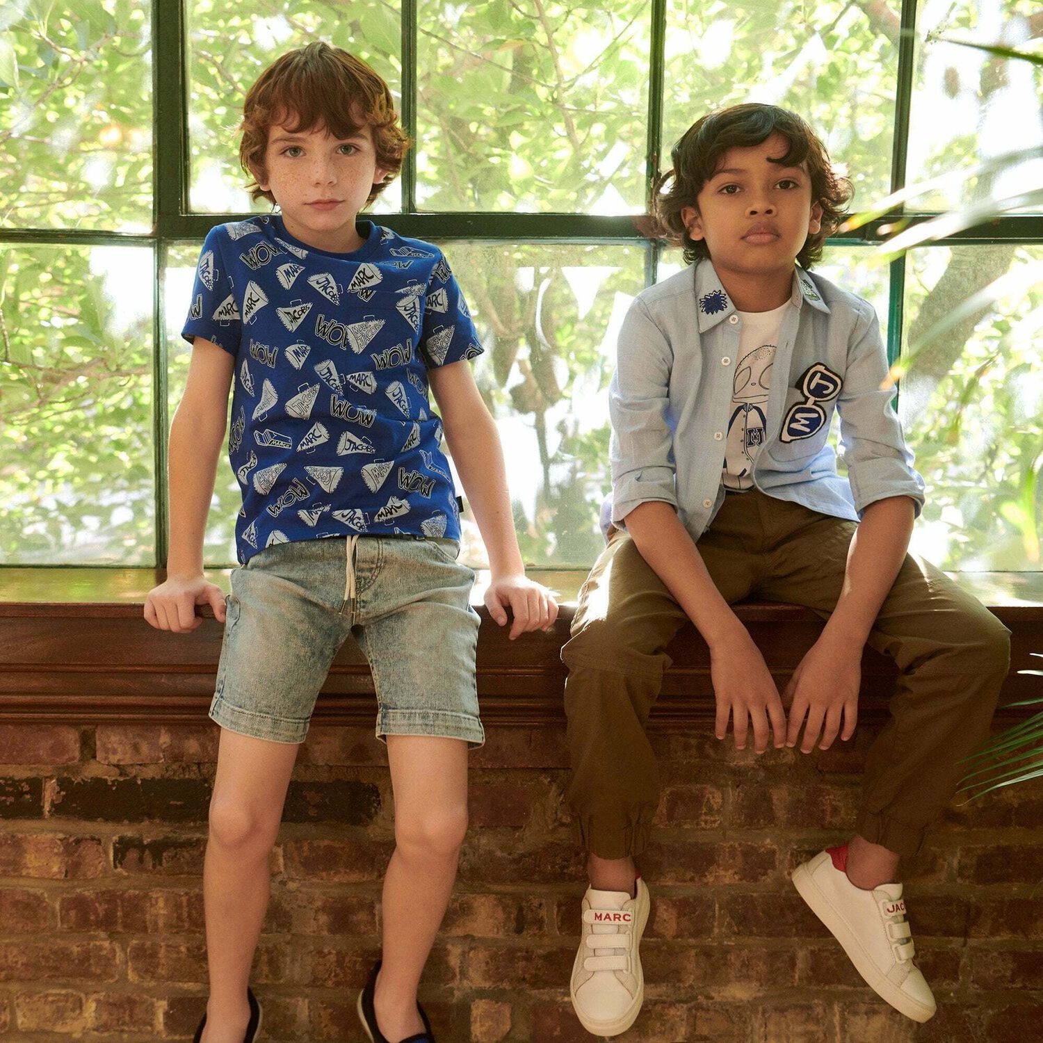 Boys Light Blue Logo Shirt, 1, hi-res