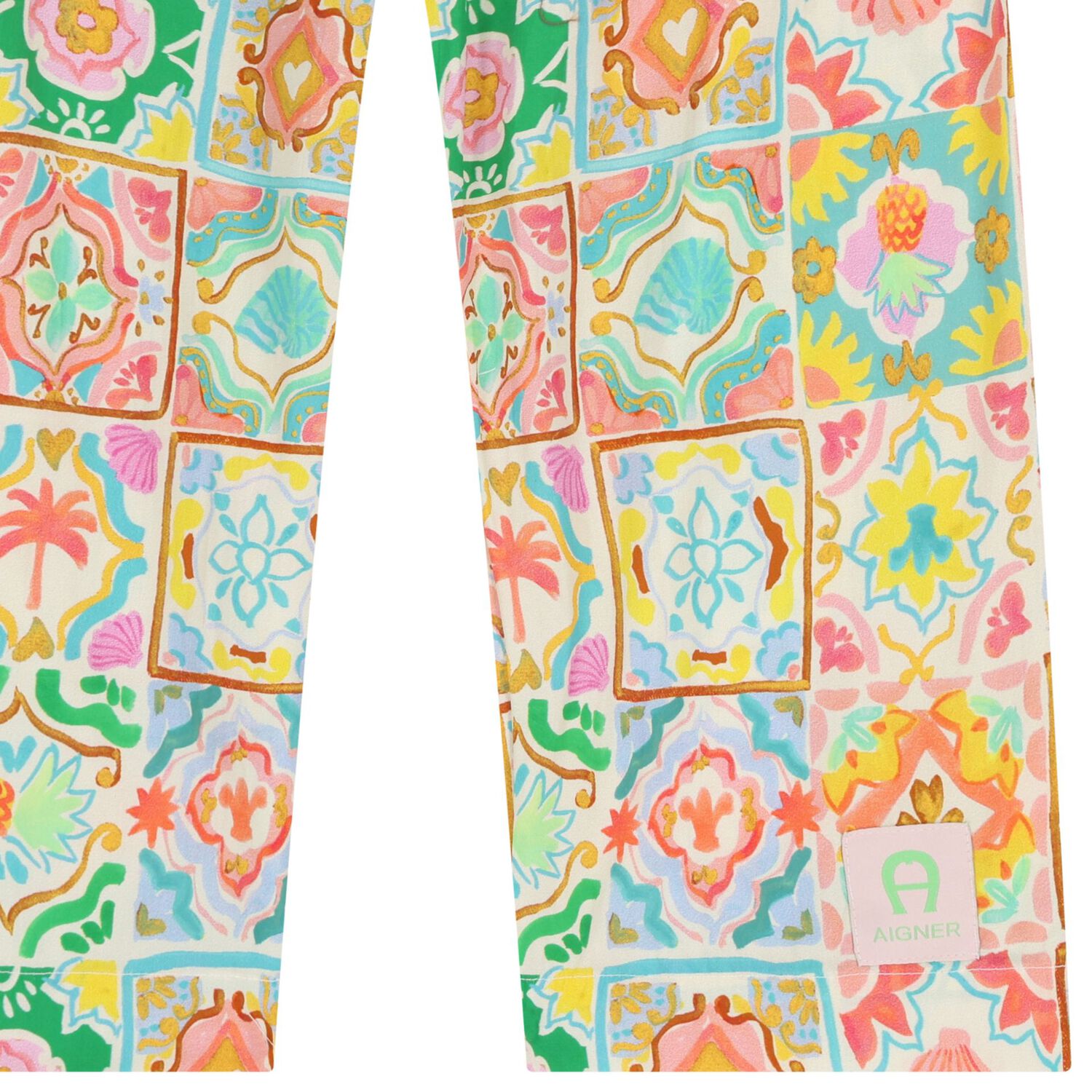 Girls Multi-Coloured Logo Trousers, 1, hi-res