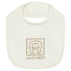 طقم أفرول بالشعار باللون العاجى والذهبى, 1, hi-res