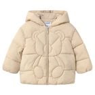 Younger Girls Beige Teddy Bear Puffer Jacket, 2, hi-res
