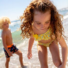 Girls Yellow Floral Bikini, 1, hi-res