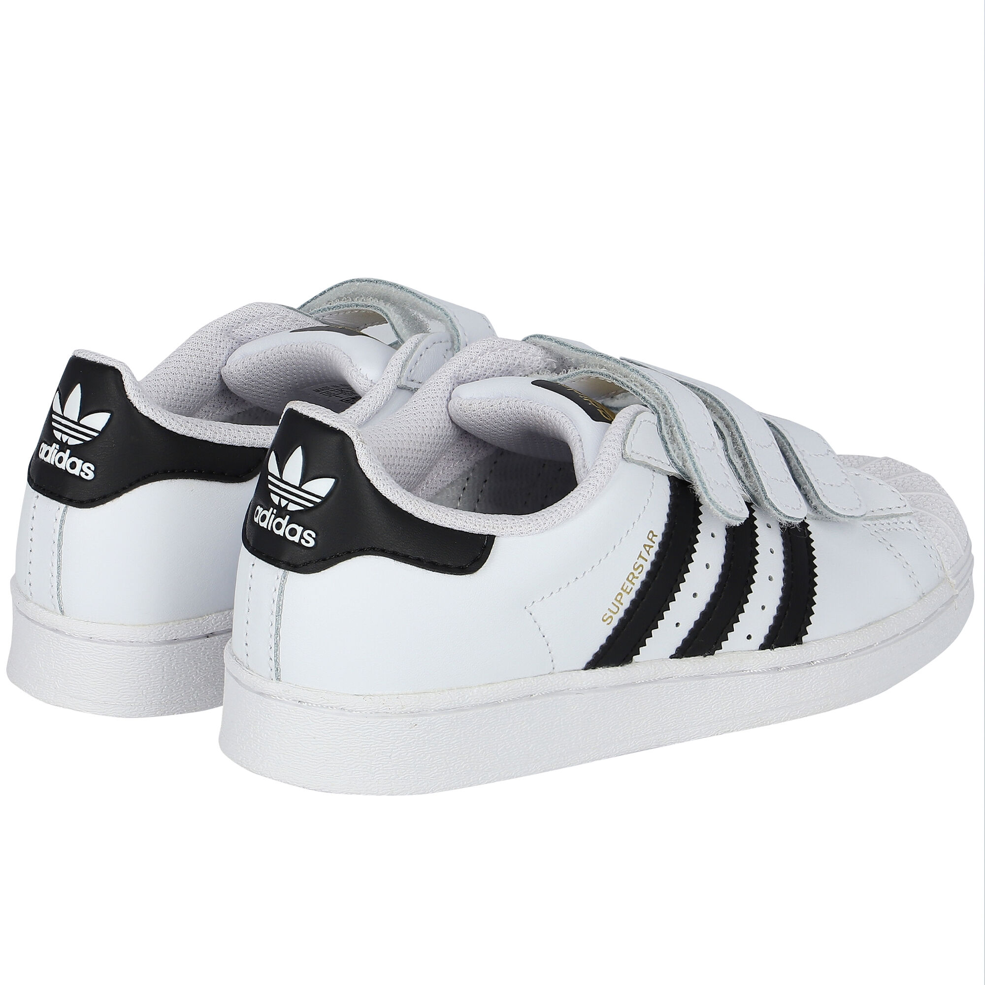 Black and white top superstar trainers