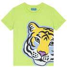 Boys Green Tiger T-Shirt, 1, hi-res