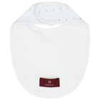 Baby Boys White & Blue Logo Bib, 2, hi-res