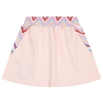 Girls Pink Zig Zag Skirt