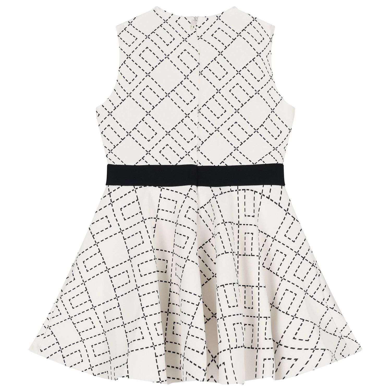 Girls Ivory Logo Dress, 1, hi-res