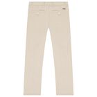 Boys Beige Chino Trousers, 1, hi-res