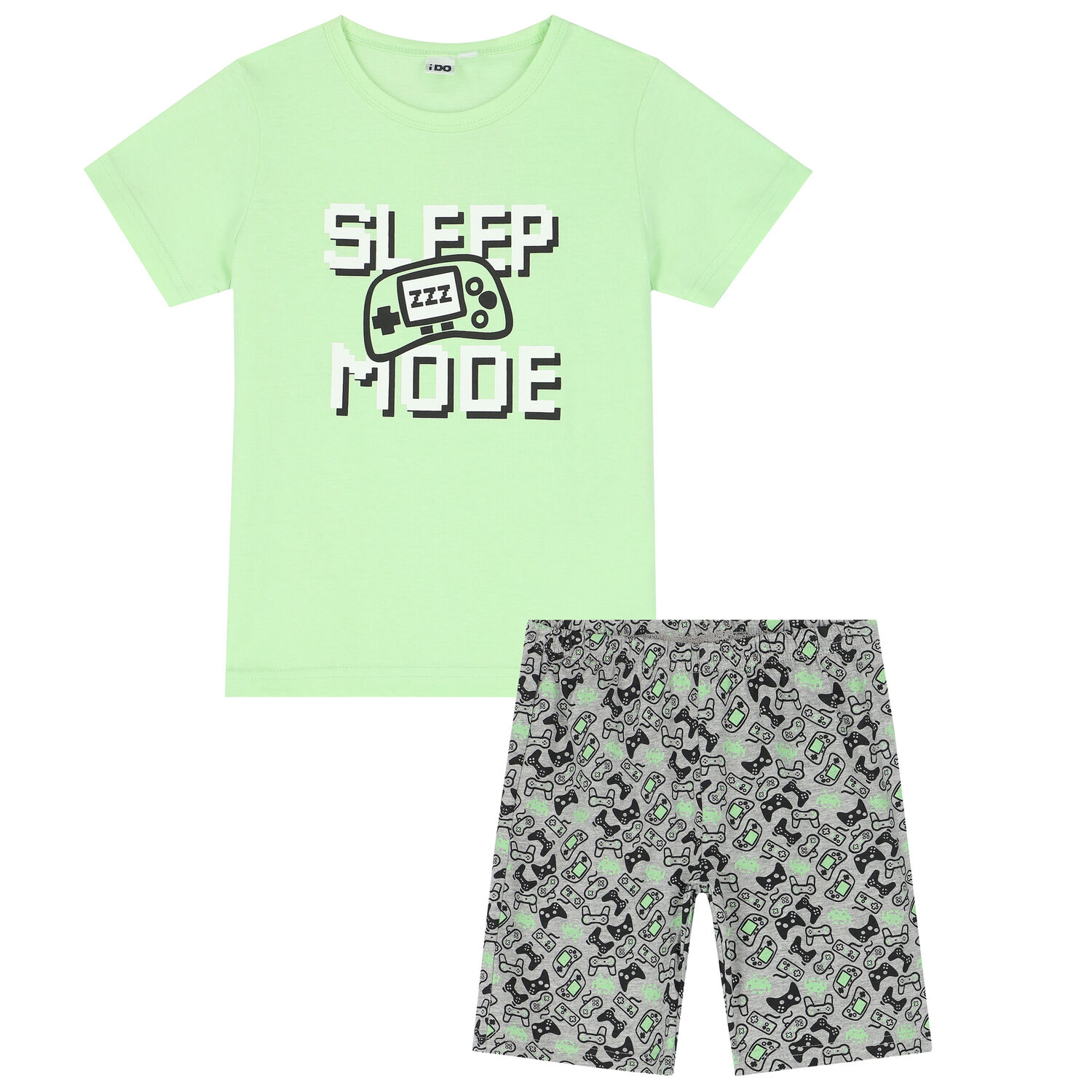 Boys Green & Grey Joystick Shorts Set, 2, hi-res