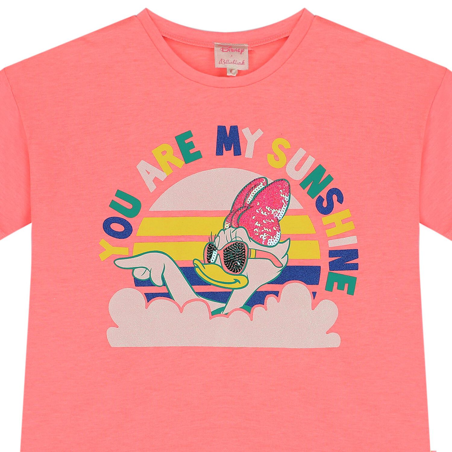 Girls Pink Daisy Duck T-Shirt, 1, hi-res image number null