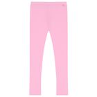 Girls Pink Logo Reversible Leggings, 1, hi-res
