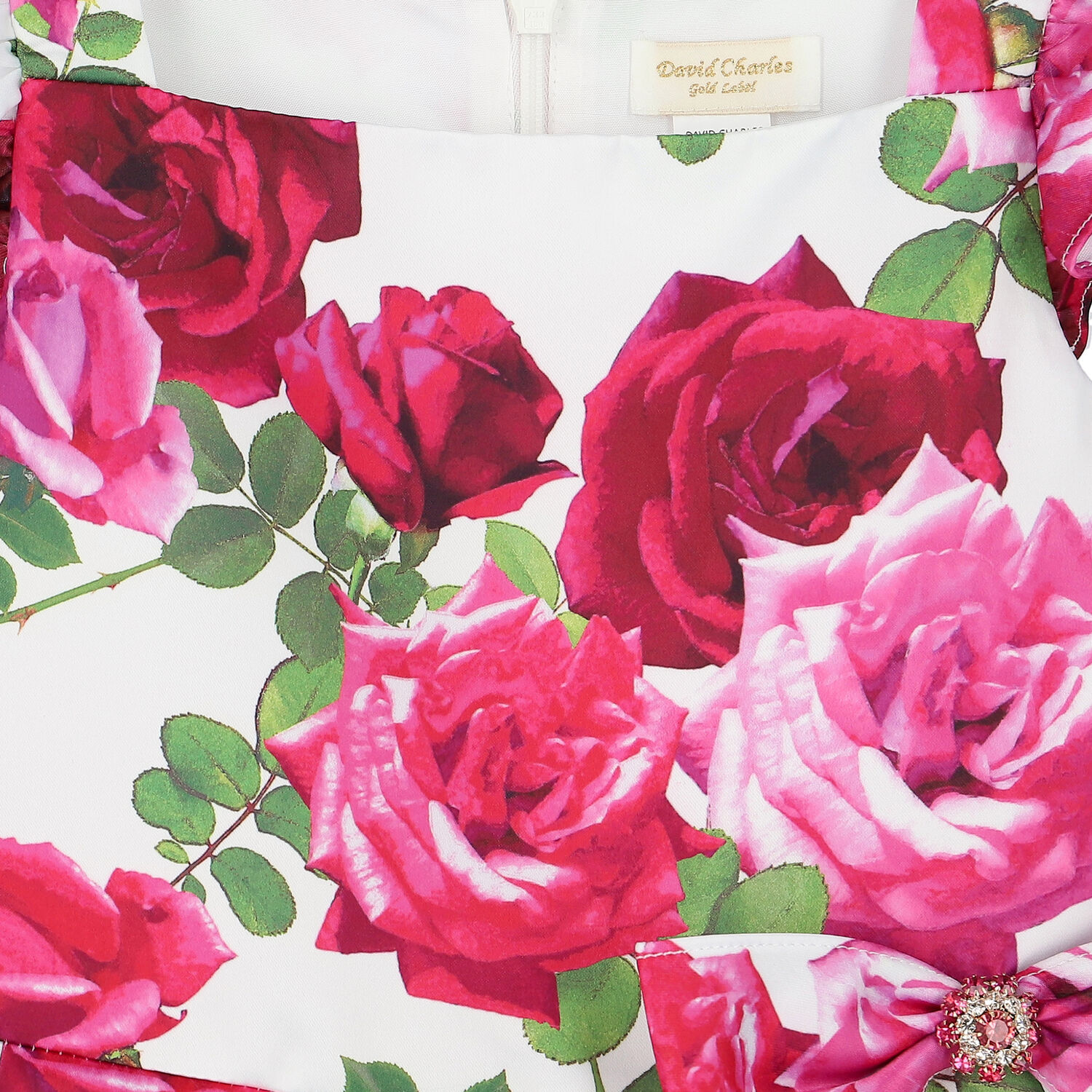 فستان ساتان باللون الأبيض والوردي, 1, hi-res